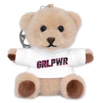 GRLPWR Camouflage Girl Power Statement - Teddy Schlüsselanhänger - Weiß - Vorne