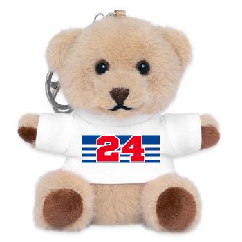Nummer 24 Frankreich - Teddy Schlüsselanhänger - Weiß - Vorne