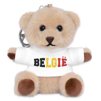 Belgien Shirt - Teddy Schlüsselanhänger - Weiß - Vorne