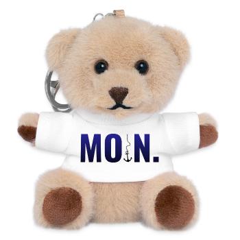 MOIN. mit Anker und Punkt - Teddy Schlüsselanhänger - Weiß - Vorne