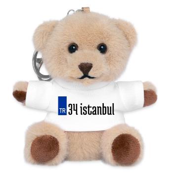 34 İstanbul Plaka Streetwear - Teddy Schlüsselanhänger - Weiß - Vorne