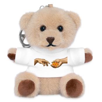 Candy Corn – Die Kreation – Lustiges Candy Corn - Teddy Schlüsselanhänger - Weiß - Vorne