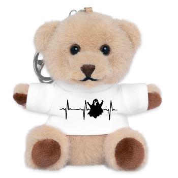 Halloween Heartbeat Ghost Halloween Ghost - Teddy Schlüsselanhänger - Weiß - Vorne