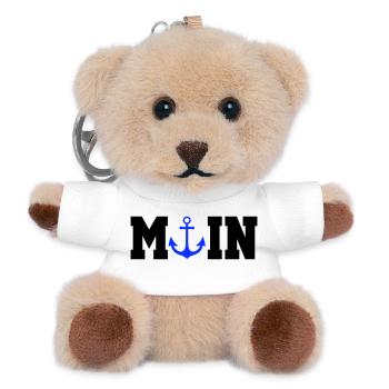 Blauer Anker Nautik Moin - Teddy Schlüsselanhänger - Weiß - Vorne