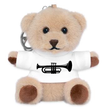 trumpet - Teddy Keyring - white - Front