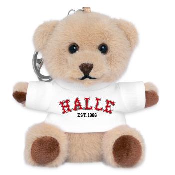 Halle Est. 1986 - Teddy Keyring - white - Front