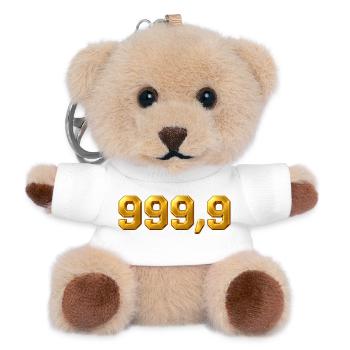 Fine gold 999.9 - Teddy Keyring - white - Front