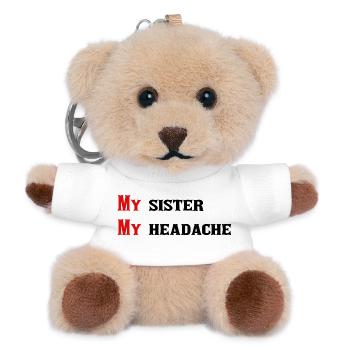 My sister nice quote - Teddy Keyring - white - Front