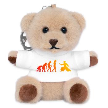 Dojo-Training Geschenkidee für die Kampfsportlerin - Teddy Schlüsselanhänger - Weiß - Vorne