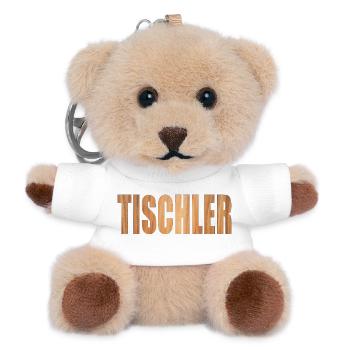 Tischler Handwerker Papa - Teddy Schlüsselanhänger - Weiß - Vorne