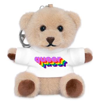 3D-queer - Teddy Schlüsselanhänger - Weiß - Vorne
