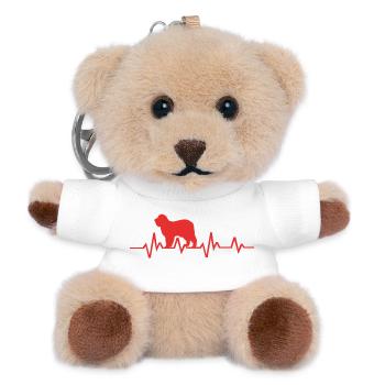 Englischer Schäferhund - Teddy Schlüsselanhänger - Weiß - Vorne