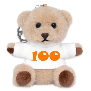 100 - Teddy Schlüsselanhänger - Weiß - Vorne