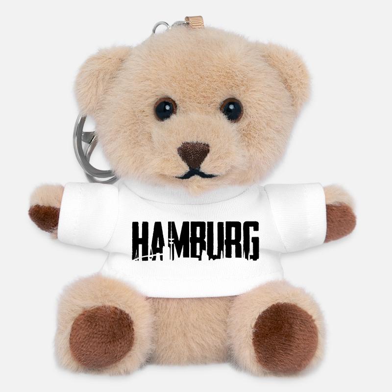 Hambourg - Porte-clés ourson - blanc