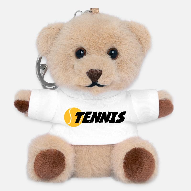 Tennis - Teddy Schlüsselanhänger - Weiß