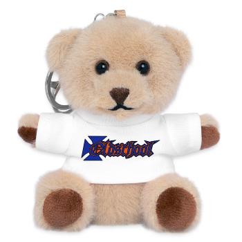 Old School - style - cool - Teddy Schlüsselanhänger - Weiß - Vorne