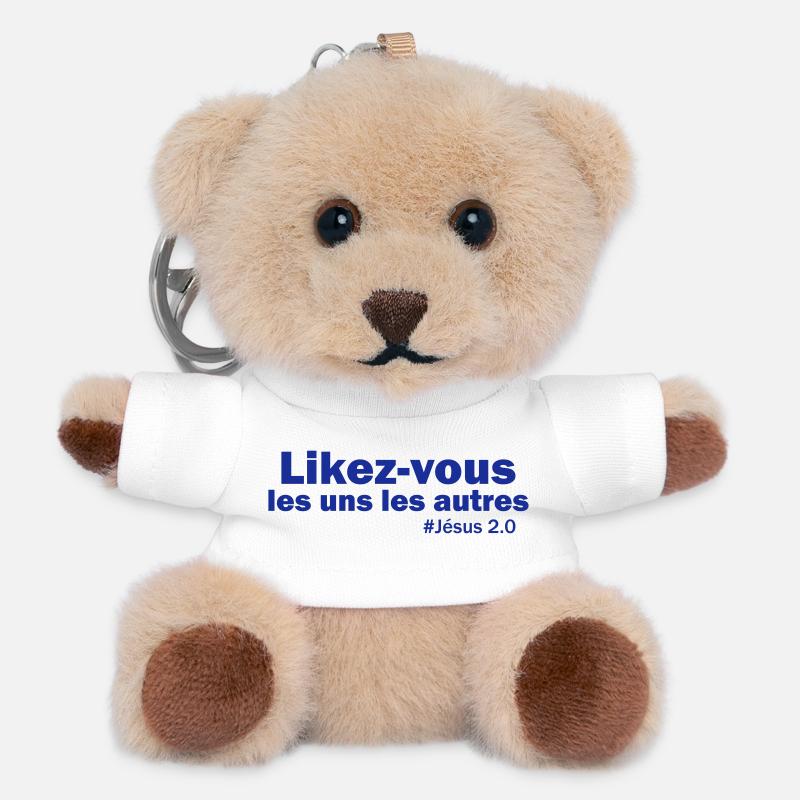 Likez-vous - Porte-clés ourson - blanc