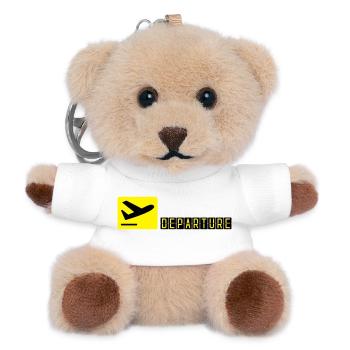 Flugzeug beim Starten - Teddy Schlüsselanhänger - Weiß - Vorne