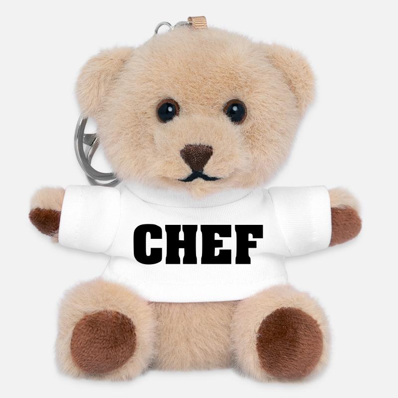 Chef Lettering, Boss, Leader, Capo - Teddy Keyring - white