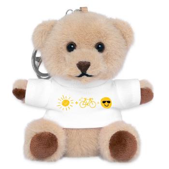 Sun and bicycle - Teddy Keyring - white - Front