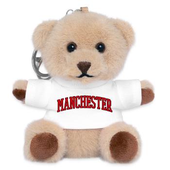 Manchester England - Teddy Keyring - white - Front