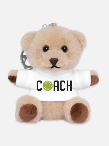 Tennis-Coach - Teddy Schlüsselanhänger - Weiß