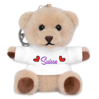 SCHWEIZ. LAND. GENF. HUMOR - Teddy Schlüsselanhänger - Weiß - Vorne