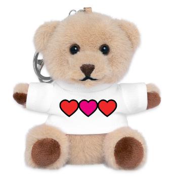 HERZ. VIELEN DANK. GELIEBTE. MEISTER. DANKE HERRIN. - Teddy Schlüsselanhänger - Weiß - Vorne