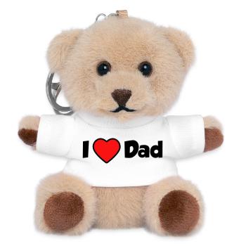 I love Dad - Teddy Schlüsselanhänger - Weiß - Vorne