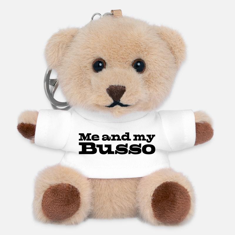 32 Me and my Busso - Teddy Keyring - white
