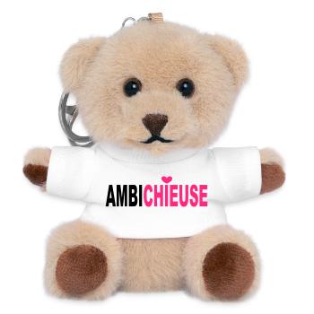  Ambichieuse  - Porte-clés ourson - blanc - Devant