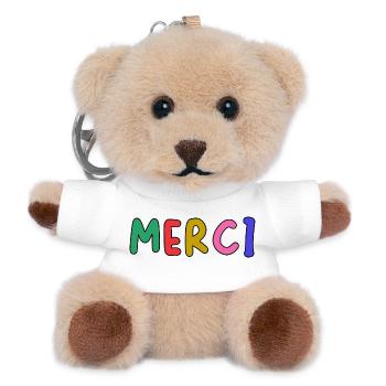 GELIEBTE. VIELEN DANK. DANKE HERRIN. GESCHENK - Teddy Schlüsselanhänger - Weiß - Vorne