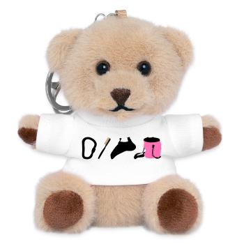 Climbing Logo Boulder Emblem Climbing Shoes Brush - Teddy Keyring - white - Front