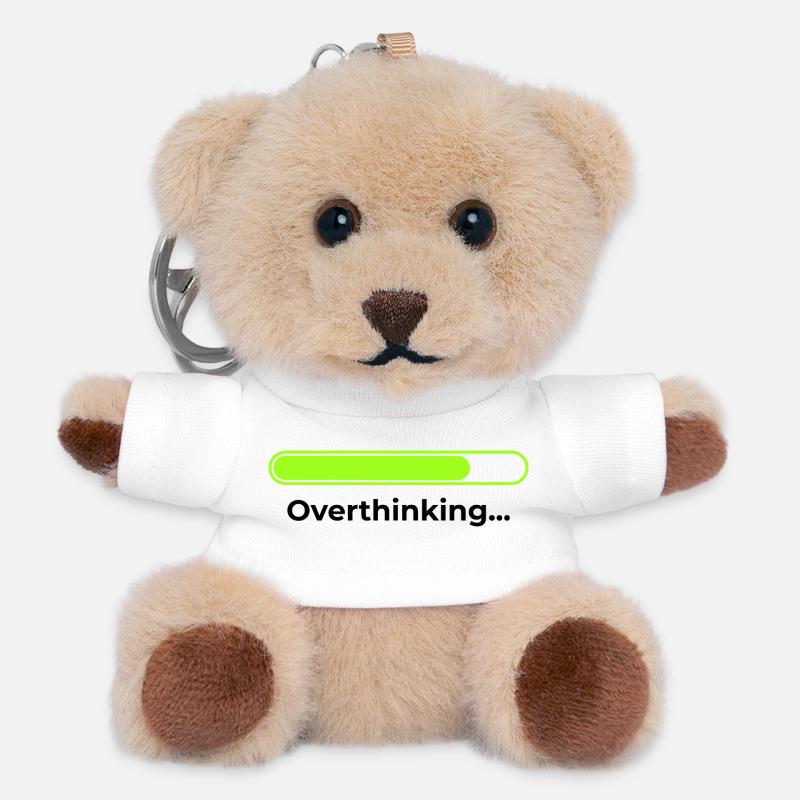 Overthinking - Teddy Schlüsselanhänger - Weiß