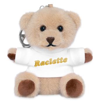 Raclette Cheese Lettering 3D - Teddy Keyring - white - Front