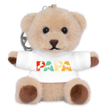 Retro Papa Pferd Papa Lustiges Pferd Papa Vatertag - Teddy Schlüsselanhänger - Weiß - Vorne