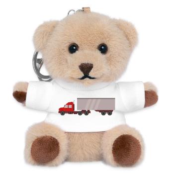 Camions porte-conteneurs - Porte-clés ourson - blanc - Devant