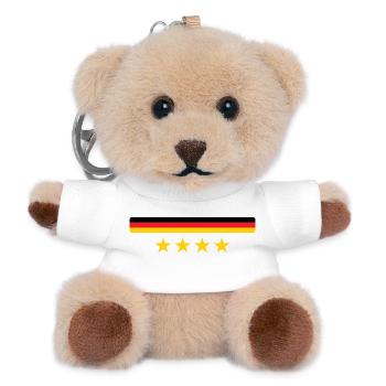 Drapeau Allemand - Allemagne - Porte-clés ourson - blanc - Devant