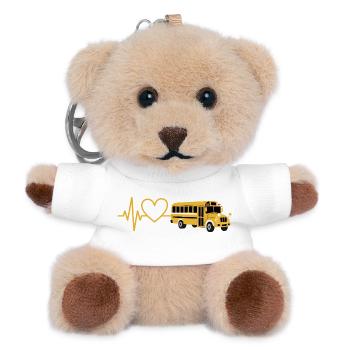 Herzbus: Love on Wheels - Teddy Keyring - white - Front
