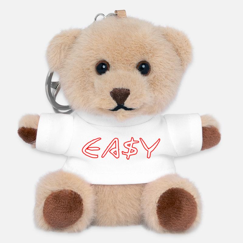 Easy - Teddy Keyring - white