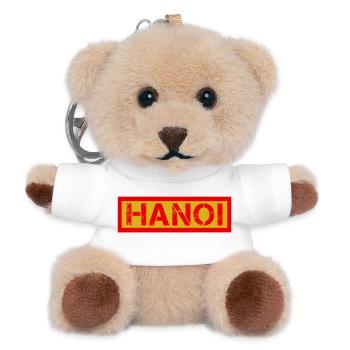 I-HANOI weathered logo - Teddy Keyring - white - Front