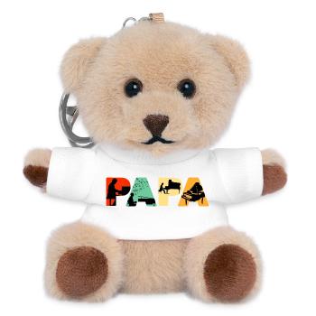 Klavier Papa lustiger musikalischer Vater Keyboarder - Teddy Schlüsselanhänger - Weiß - Vorne