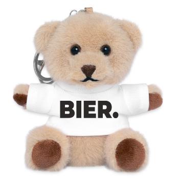 Bière. – C’est tout ce dont tu as besoin - Porte-clés ourson - blanc - Devant