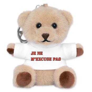 JE NE M’EXCUSE PAS - Porte-clés ourson - blanc - Devant
