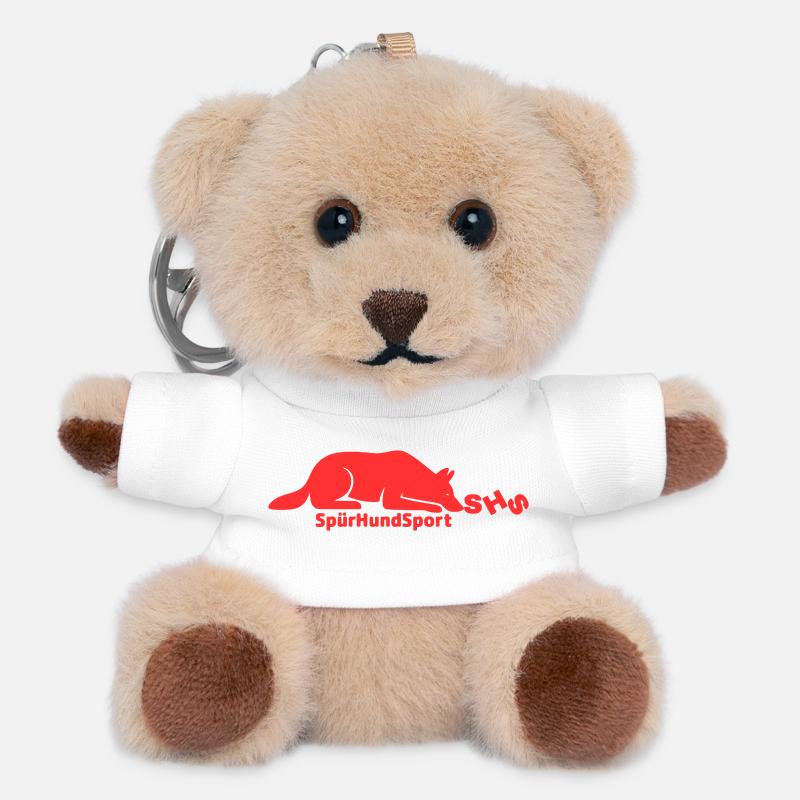 SHS Logo rot - Teddy Schlüsselanhänger - Weiß