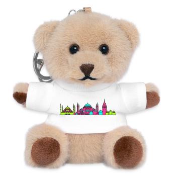 Istanbul City Skyline Hagia Sophia Art - Teddy Keyring - white - Front
