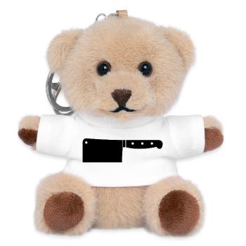 Meat cleaver - Teddy Keyring - white - Front