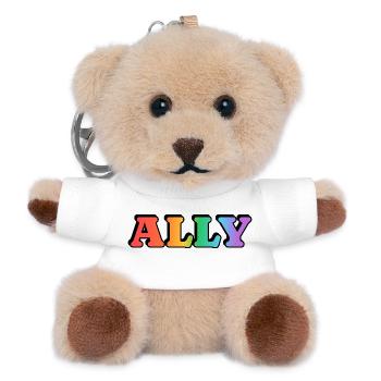 Gay Ally  - Teddy Keyring - white - Front