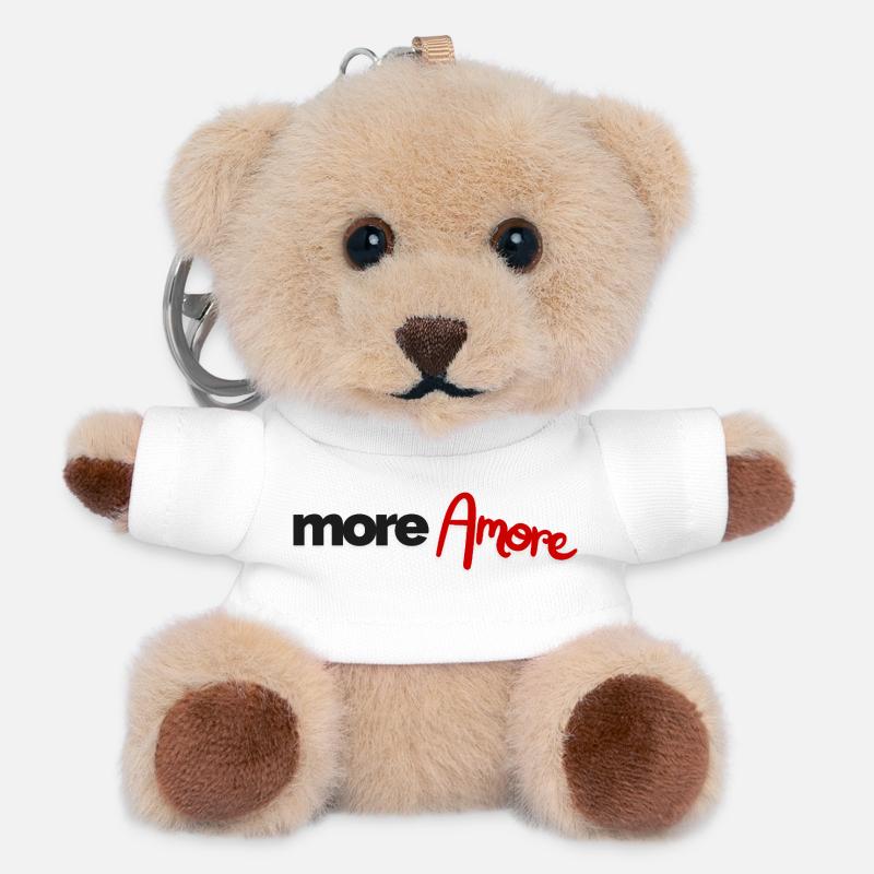 More Amore Women's T-Shirt – Romantic Typography - Teddy Keyring - white