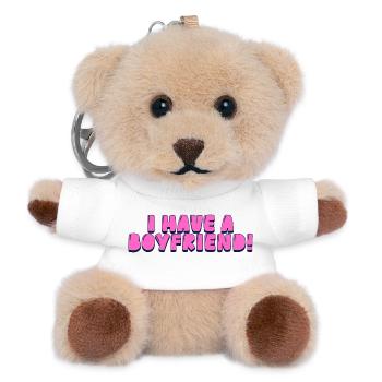 Ich habe einen Freund! - Teddy Schlüsselanhänger - Weiß - Vorne